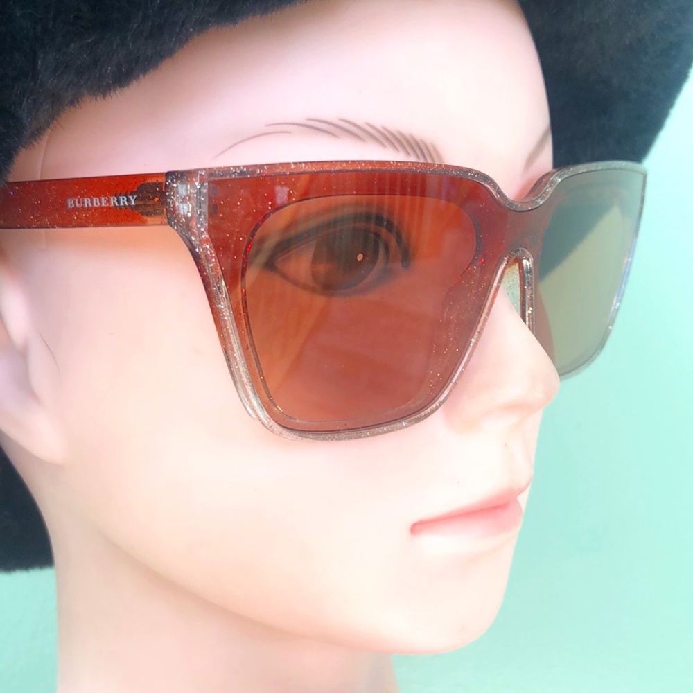 Burberry Orange and Silver Glitter Sunglasses - Picture 2 of 9